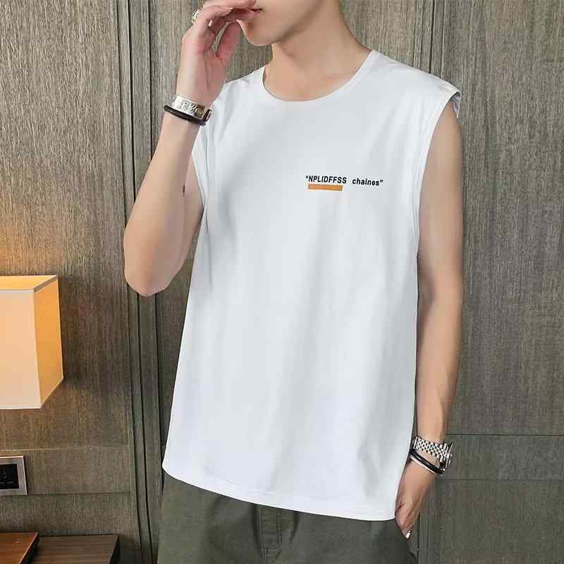 Tシャツ メンズ ノースリーブ ポリエステル スポーツ トレーニング ウェア ルームウェア カットソー トップス 薄手 接触冷感 カジュア..