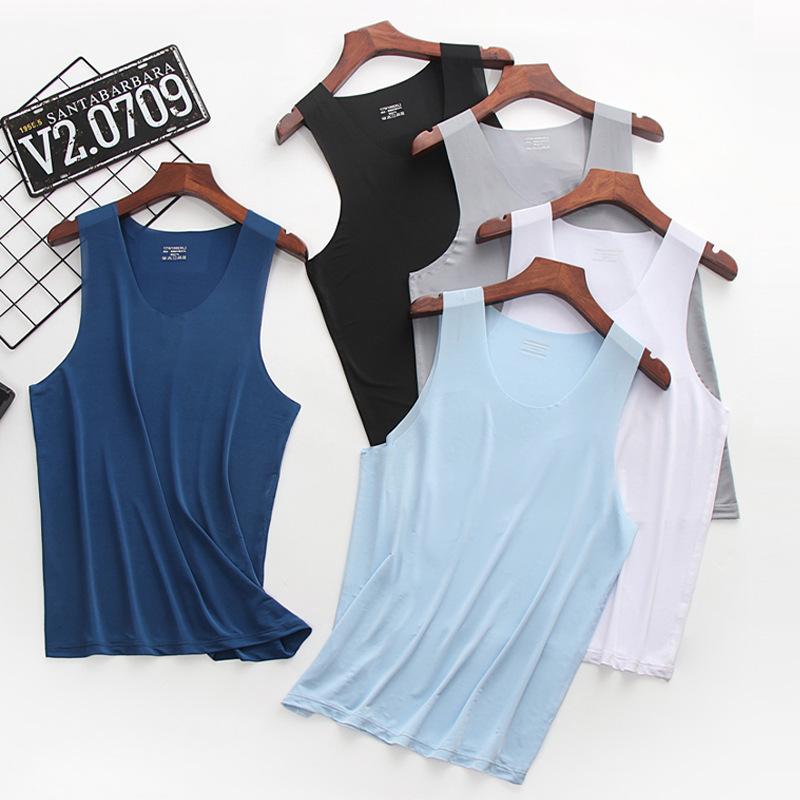 タンクトップ メンズ 男性用 接触冷感 Vネック ノースリーブ 運動 スポーツ インナー 薄手 ポリエステル