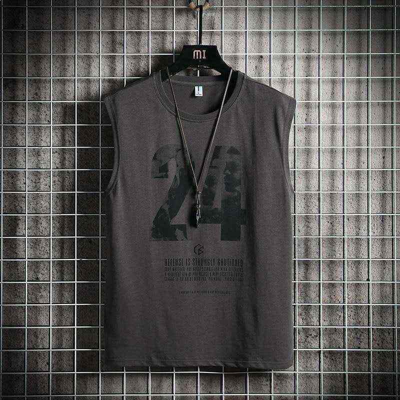 Tシャツ メンズ スポーツタンクトップ ノースリーブTシャツ バスケットボールウェア ポリエステル ゆったりサイズ プリント 薄手 カジュアル スタイル 白 黒 グレー 緑 青