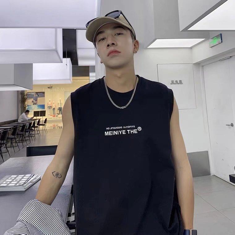 Tシャツ メンズ タンクトップ 男性用 ゆったり 接触冷感 ポリエステル 部屋着 ルームウェア スリーブレス ノースリーブ スポーツウェア トレーニングウェア ジムウェア 春夏 ブラック ホワイト ブルー グレー