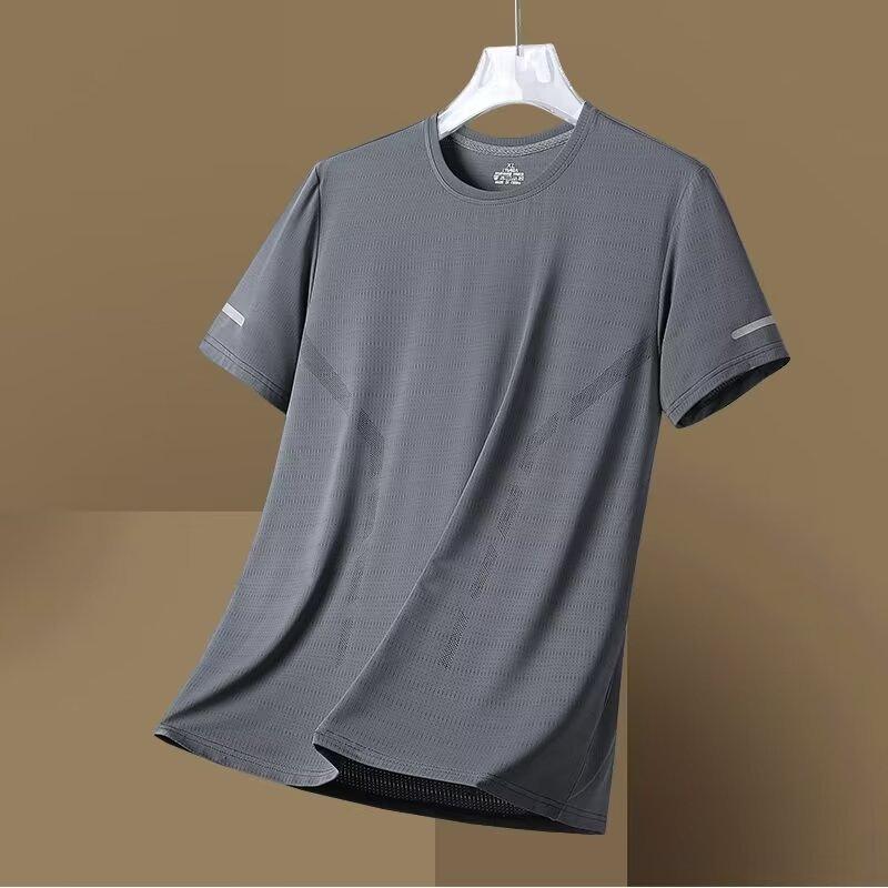 Tシャツ メンズ 薄手 軽量 接触冷感 吸湿速乾 ポリエステル 無地 半袖 トップス