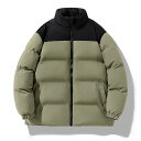 ジャケット メンズ 中綿 防寒着 配色 切り替え スタンドカラー ブルゾン ジャンパー 秋冬 アウトドア 普段使い カーキ ブラック グリーン パープル ブルー...
