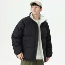 コート メンズ 男性用 ボアジャケット ブルゾン 秋冬 無地 ポリエステル 立ち襟 ジップアップ ブラック 黒