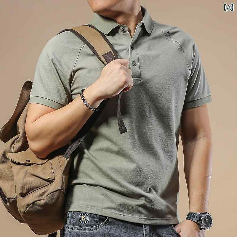 吉 燕新 疆 綿 半袖 2025 メンズ ポロシャツ スポーツ プリント ラペル Tシャツ.カラフルカラーオシャレ.シンプルスタイル