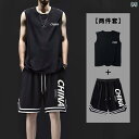 Tシャツ メンズ 上下セット 接触冷感 ノースリーブ Tシャツ ショートパンツ ポリエステル 吸湿速乾 大サイズ 部屋着 ルームウェア 普段使い スポーツウェア
