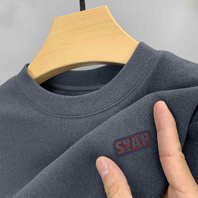 Tシャツ メンズ 裏起毛 ハイネック プリント 長袖 あったか インナー 秋冬 トップス カットソー ポリエ..