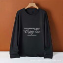 Tシャツ メンズ 男性用 長袖 ポリエステル プリント ラウンドネック カットソー トップス スポーティ カジュアル リラックス ルームウェア 春秋 ホワイト ...