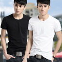 Tシャツ メンズ 男性用 半袖 Tシャツ ラウンドネック カットソー スリムフィット 無地 接触冷感(x2)