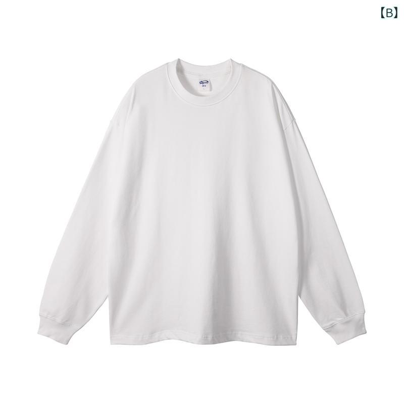 Tシャツ メンズ 男性用 トップス 長袖 プリント 秋物 ストリート アウトドア ゆったり コットン 白 ホワイト 3