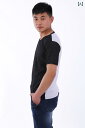 Tシャツ メンズ 男性用 Vネック 通気性 メッシュ 半袖 カットソー インナー 薄手 白 黒 グレー 切り替え 大きいサイズ(x3)