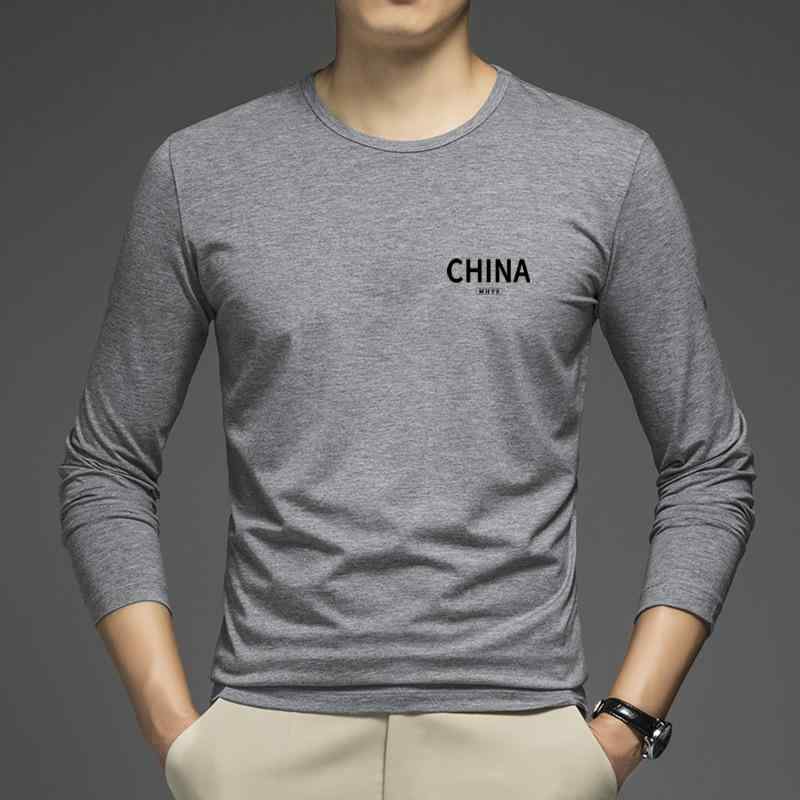 Tシャツ メンズ 長袖Tシャツ ラウンドネック ポリエステル 混紡 無地 スリムフィット インナー レイヤードスタイル カジュアル 普段使い 春
