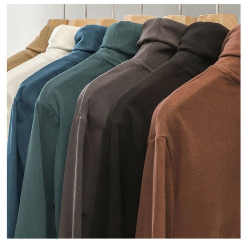 Tシャツ メンズ 男性用 秋冬 裏起毛 ハイネック 長袖 インナーシャツ カットソー 無地 普段使い 部屋着..