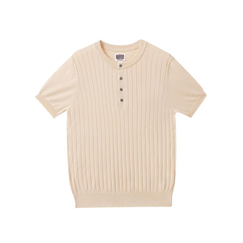 Tシャツ メンズ 半袖 コットン 接触冷感 立襟 無地 薄手 アメカジ カットソー トップス