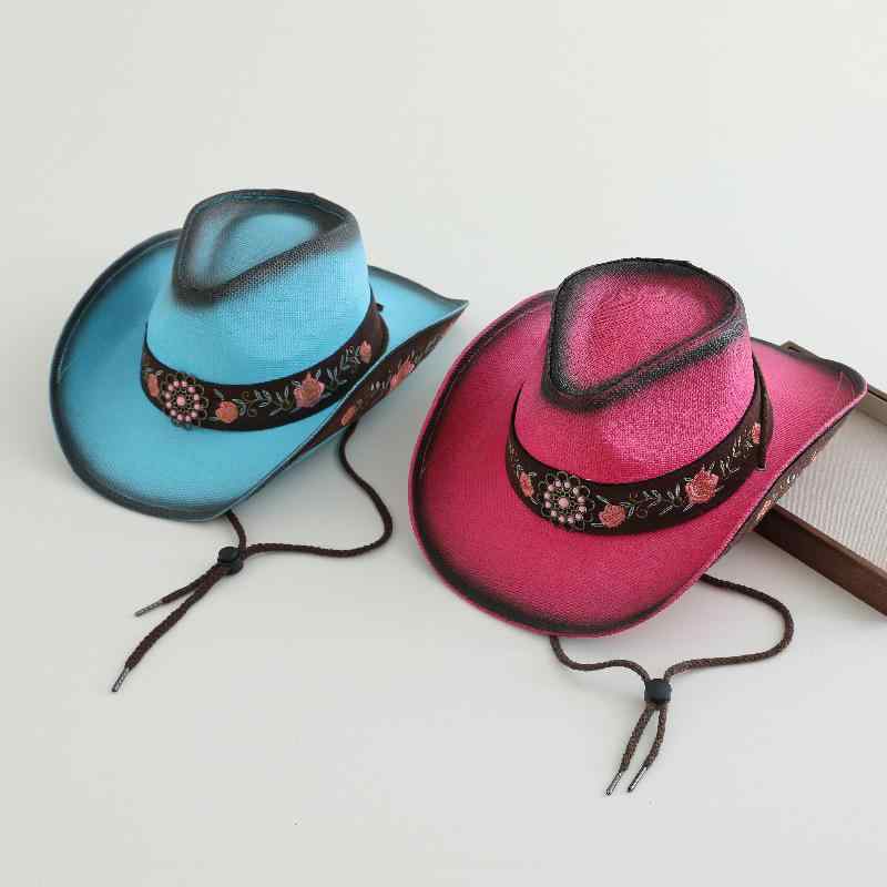 帽子 レディース パナマハット 麦わら帽子 カウボーイハット つば広 テンガロンハット UVカット 紫外線..