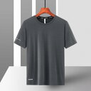 Tシャツ メンズ 男性用 接触冷感 吸湿速乾 スポーツウェア 運動着 ランニングウェア ジムウェア カジュアル 普段使い ブラック ホワイト グレー デニムブル...