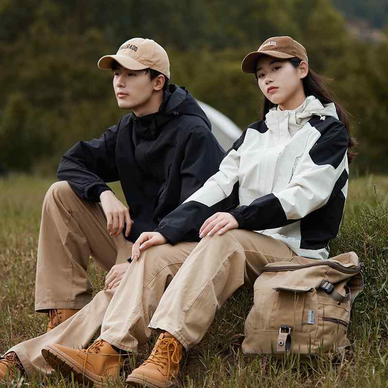 マウンテンパーカー 男女兼用 防風 防水 登山ウェア トレッキングウェア ペア ジャケット アウター ポ..