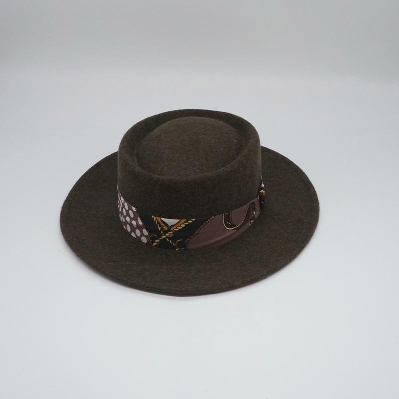 帽子 メンズ レディース ウール フェルトハット 平らつば 礼帽 秋冬 インポート 中折れハット 男性用 ..
