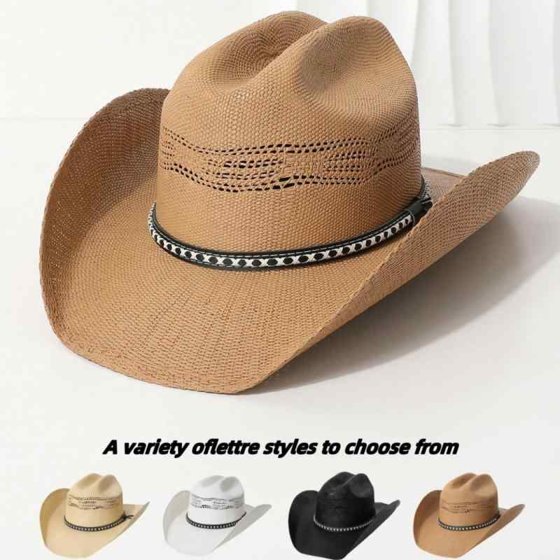 帽子 メンズ 男性用 パナマハット ウェスタンハット テンガロンハット 春夏 UVカット 日よけ 紫外線対..