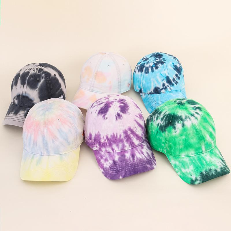 野球帽 メンズ レディース 鴨舌帽 扎染風 絞り染め風 ストリート 帽子 日よけ UVカット 紫外線対策 通気性 四季(x2)(4)