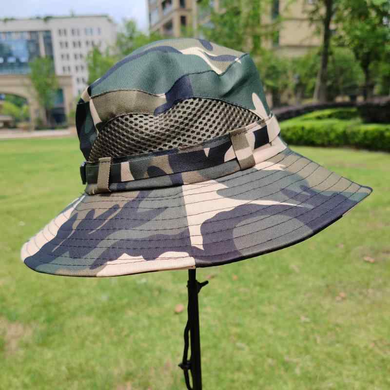 帽子 メンズ 迷彩 サファリハット テンガロンハット 釣り 登山 日除け UVカット 紫外線対策 通気性 遮光 春夏 アウトドア カジュアル カーキ ネイビー(x2)