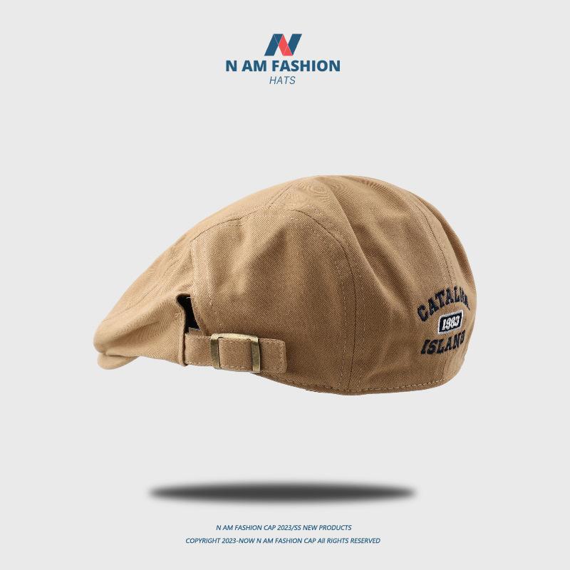 ハンチング メンズ レディース レトロ アメカジ キャップ ワークキャップ ベレー帽 56-58cm ブラック ..