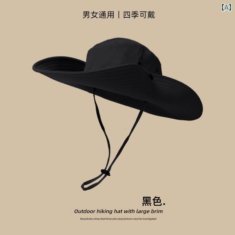 LINEAR shopの麦わら帽子 レディース メンズ 漁夫帽 つば広 UVカット 紫外線対策 日よけ帽子 通気性 登山 ハイキング スポーツ観戦 アウトドア カジュアル 春夏 秋冬｜アングル2