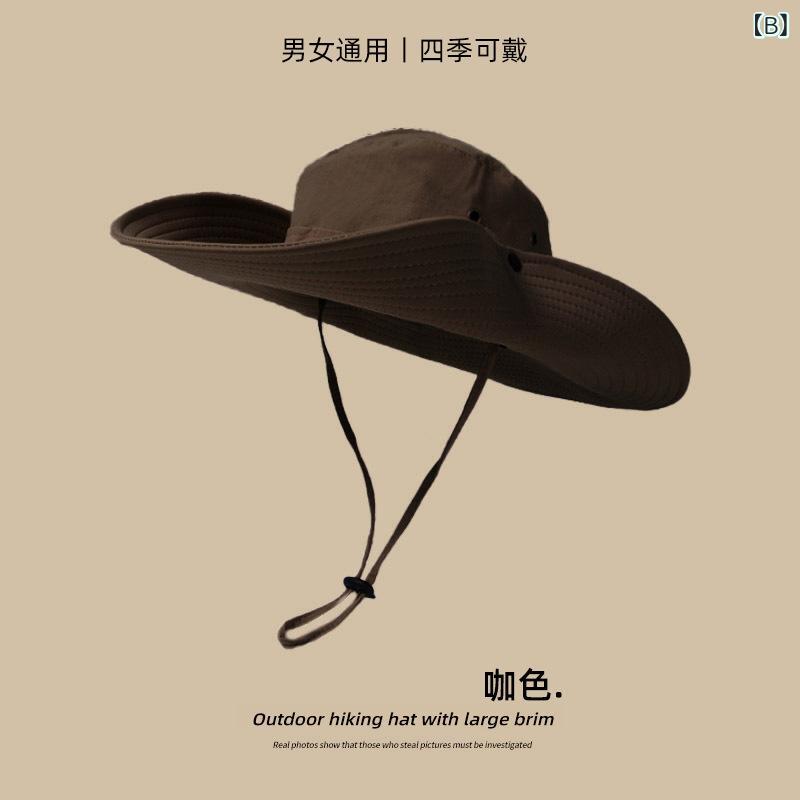 LINEAR shopの麦わら帽子 レディース メンズ 漁夫帽 つば広 UVカット 紫外線対策 日よけ帽子 通気性 登山 ハイキング スポーツ観戦 アウトドア カジュアル 春夏 秋冬｜アングル3