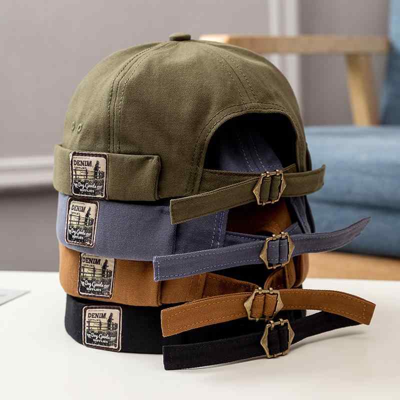 キャップ メンズ レディース 地主帽 浅め 黒 カーキ アースカラー 帆布 無地 日よけ 紫外線対策 通気性 サイズ調整可能