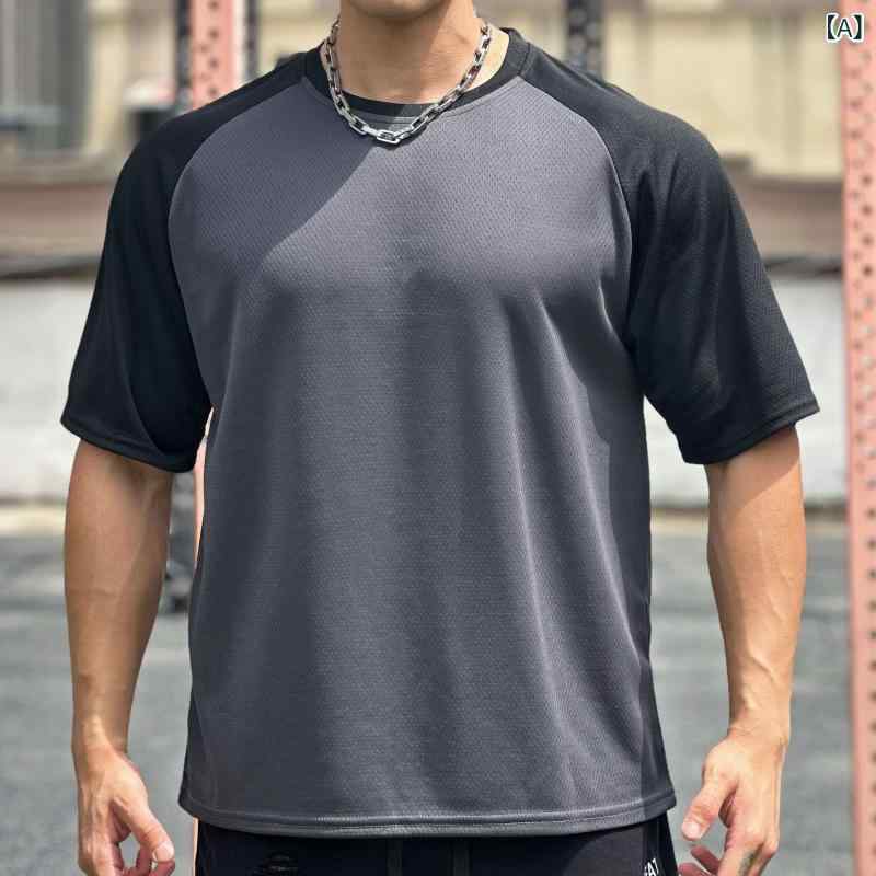 Tシャツ メンズ 男性用 夏 筋トレ スポーツウェア 半袖 無地 トレーニングウェア ...