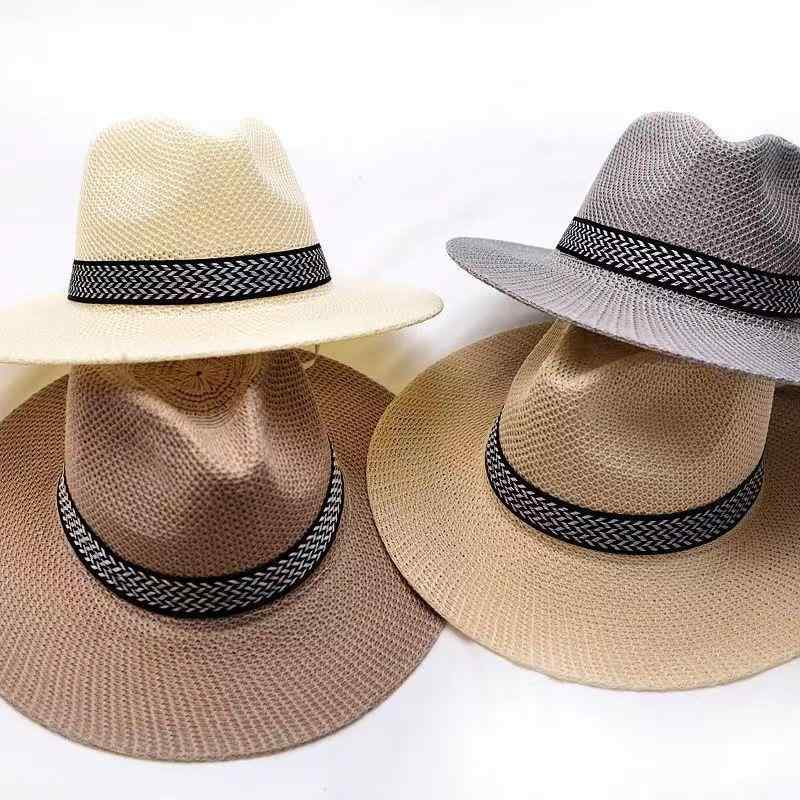 3個セット麦わら帽子 メンズ 男性用 フィッシャーマンハット 釣り帽子 登山 紫外線対策 UVカット 日よけ ベージュ カーキ グレー ポリエステエル繊維