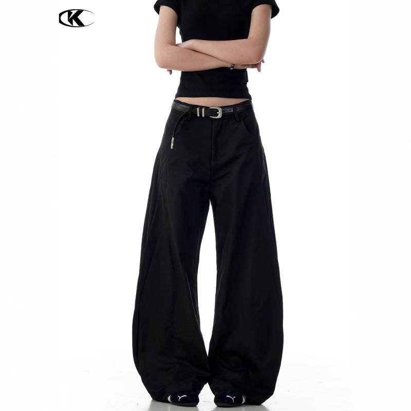 ジーンズ メンズ ワークパンツ バナナパンツ ゆったり ストレートパンツ 圧着 コットン 黒 S M L XL XX..