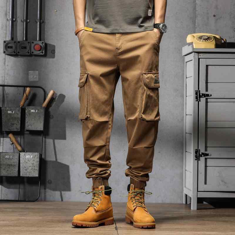 カーゴパンツ メンズ 男性用 作業着 ズボン 多ポケット ルーズ 大きいサイズ 裾絞...