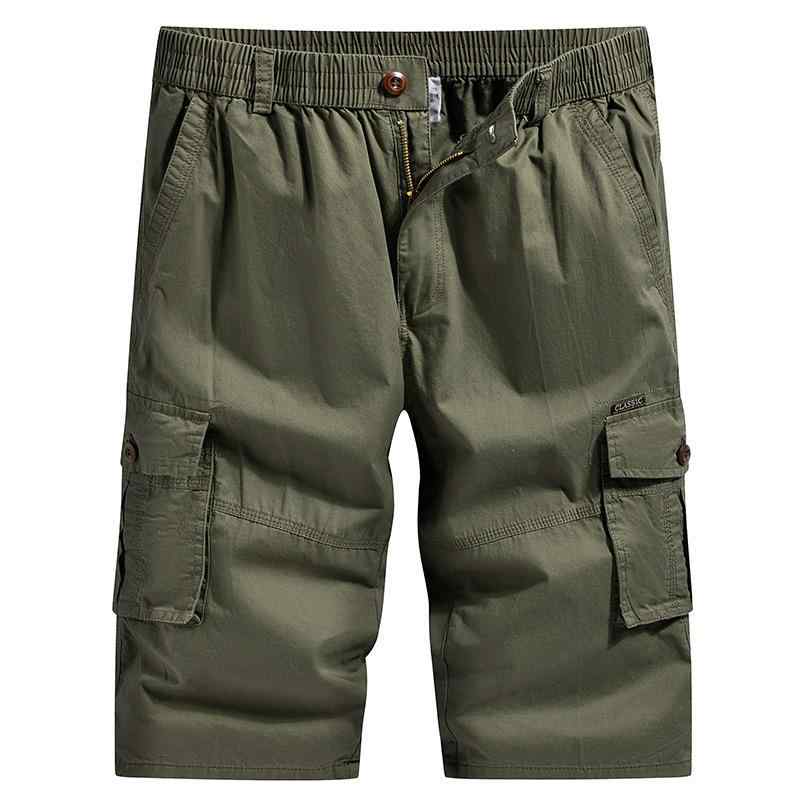 パンツ メンズ 7分丈 カーゴパンツ 綿 ゆったり ミリタリー ハーフパンツ 短パン ショーツ 夏パンツ カーキ ブラック グレー