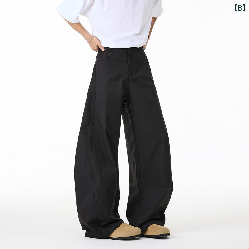 LINEAR shopのパンツ メンズ 男性用 ローライズ ワークパンツ カーゴパンツ テーパードパンツ ゆったり 無地 ホワイト ブラック カーキ 普段使い｜アングル3