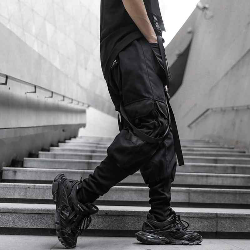 Men'S Wear - パンツ メンズ 男性用 ワークパンツ カーゴパンツ ゆったり コットン混紡 無地 春秋 普段使い ブラック