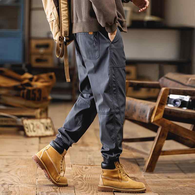 カーゴパンツ メンズ 男性用 暖パン 秋冬 ストレッチ テーパードパンツ ゆったり ワークパンツ カジュアルパンツ 無地 黒 ブラック グレー カーキ