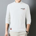 Tシャツ メンズ 男性用 長袖 プリント 厚手 ニット カットソー 秋服 冬服 あったかインナー トップス(x2)
