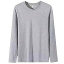Tシャツ 男女兼用 300g 精梳綿 無地 クルーネック 長袖 Tシャツ メンズ レディース インナー トップス カットソー カジュアル スポーツ トレーニング...