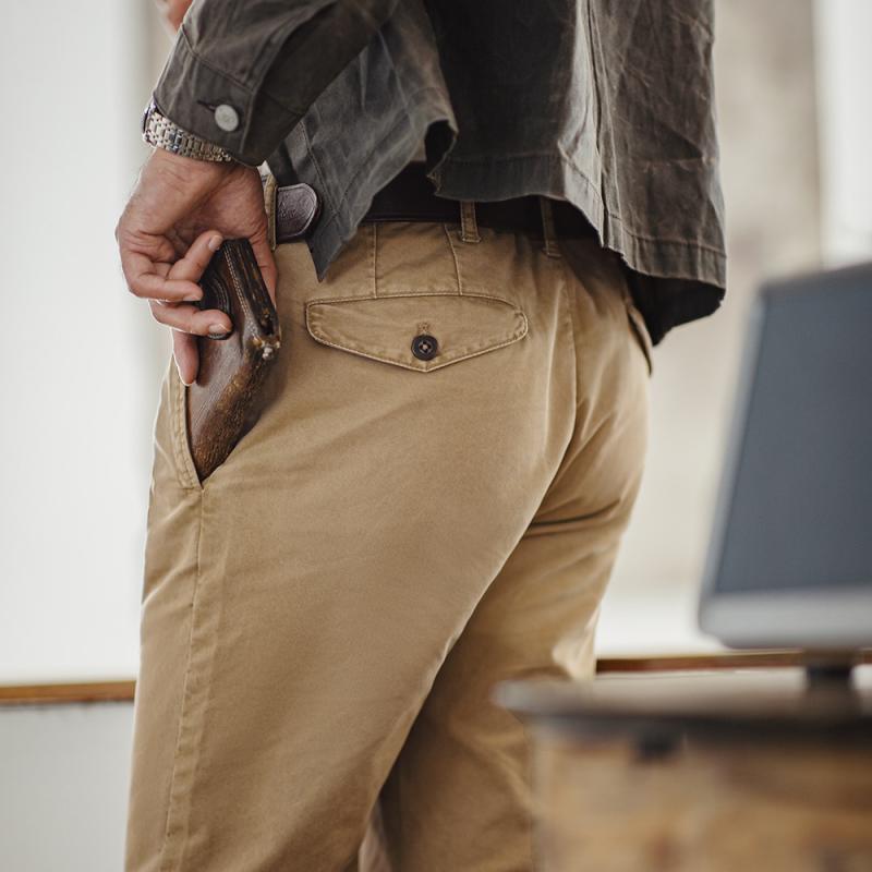 パンツ メンズ カーキ コットン ワークパンツ ストレート アメカジ カジュアルパンツ ズボン 男性用 ボトムス