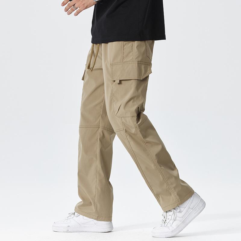 工装パンツ メンズ ストリート系 ワイドパンツ バギーパンツ カーゴパンツ イージーパンツ 薄手 ズボン 男性用 ゆったり 無地 ブラック カーキ 軍緑・カテゴリ: ワークパンツ.カジュアルパンツ・スタイル: ストリート・対象: 10代後半～20代・デザイン: 無地・パンツ丈: フルレングス・股上: 普通・ベルト: 無し・フロント: 紐・厚さ: 薄手・在庫: 有り・対象者: .成人男性・生地: 化学繊維混紡・メイン素材: ポリエステル・利用シーン: カジュアル・裾: ストレート・加工: 防しわ加工・ディテール: マルチポケット・伸縮性: 無し・素材: ポリエステル・カラー: ブラック.カーキ.アーミーグリーン・サイズ: M.L.XL.2XL.3XL.4XL