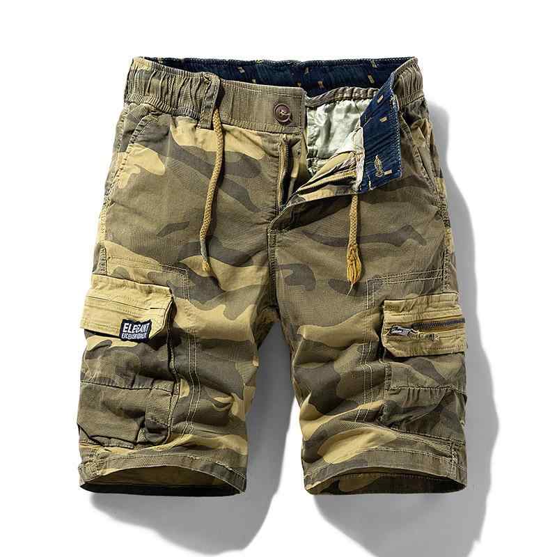 パンツ メンズ カーゴパンツ ハーフパンツ 5分丈 コットン カモフラージュ柄 迷彩柄 ゆったり 多色 ワークパンツ カーキ グレー アーミーグリーン