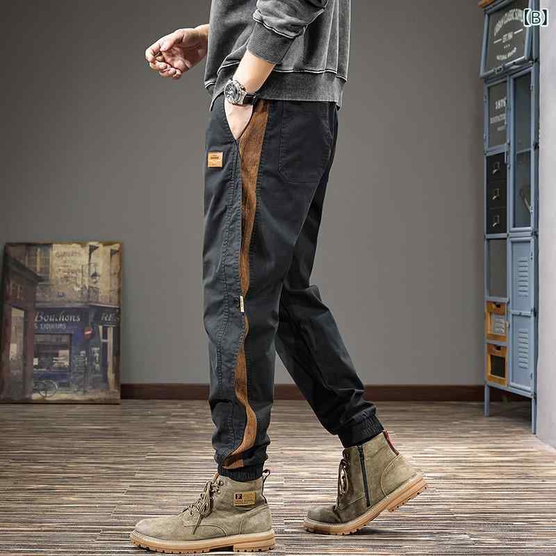 パンツ メンズ 男性用 カーゴパンツ ワークパンツ ゆったり 切り替え ドロストパン...