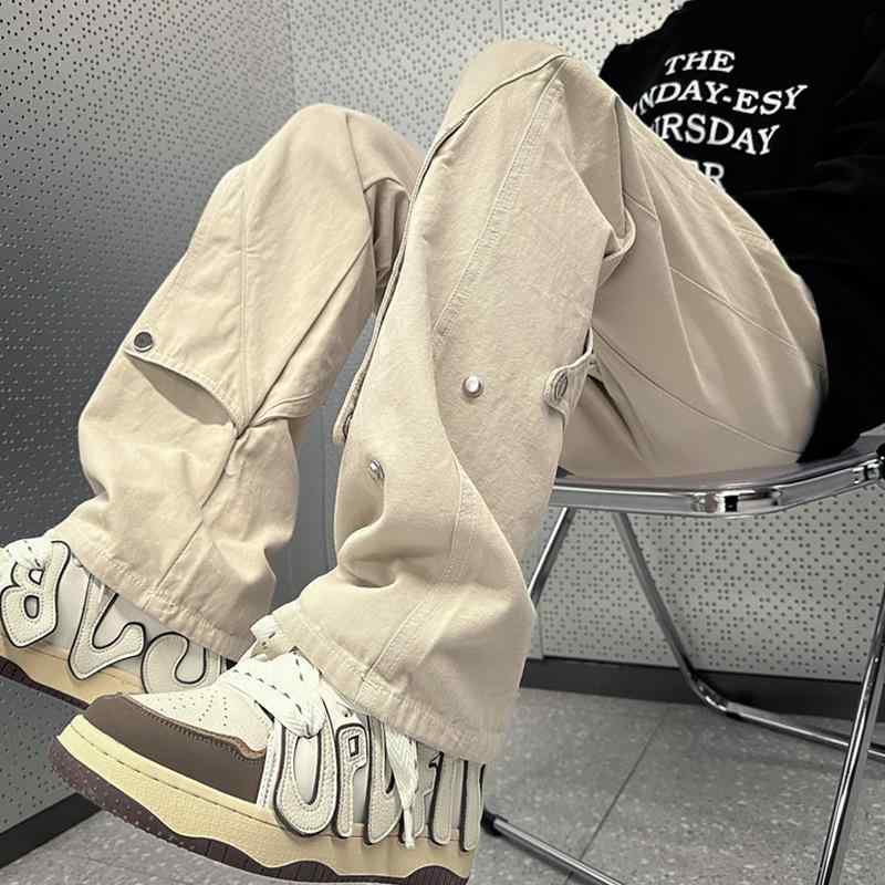 パンツ メンズ カーゴパンツ ワイド ストレート カーキ ブラック コットン ワークパンツ ミリタリーパンツ 普段使い アウトドア・カテゴリ: メンズパンツ・スタイル: 韓国.カジュアル・パンツのタイプ: ストレート・パンツ丈: フルレングス・ウエスト: ミドルウエスト・ベルト: なし・・柄: 無地・素材: 綿・対象年齢: 18-24歳.成人・対象: 男性・色: カーキ.ブラック・サイズ: M.L.XL.2XL.3XL・パンツ裾: ストレート
