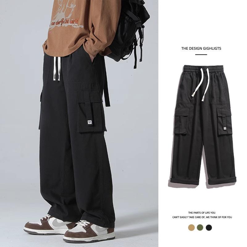 カーゴパンツ メンズ ワークパンツ ストレートパンツ ゆったり 多ポケット ミリタリー 普段使い カジュアル ブラック グリーン カーキ・スタイル: 日系・パンツのタイプ: カーゴパンツ・フィット: ルーズ・パンツ丈: フルレングス・ウエスト: ミドルウエスト・ベルト: なし・前立て: ひも・・柄: 無地・対象年齢: 18-24歳・主な生地: 化学繊維混紡・主な生地の組成: ポリエステル・シーン: カジュアル・裾のスタイル: ストレート・ディテール: マルチポケット・伸縮性: なし・生地: ツイル・色: ブラック.グリーン.カーキ・サイズ: M.L.XL.2XL.3XL・対象: メンズ・種類: カジュアルパンツ