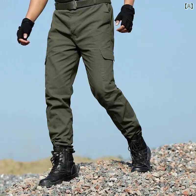 カジュアルパンツ メンズ 男性用 ワークパンツ 作業着 ズボン カーゴパンツ ストレート ルーズ 高腰 オールシーズン 薄手 無地 軍グリーン 黒 ブラック ネイビー 綿