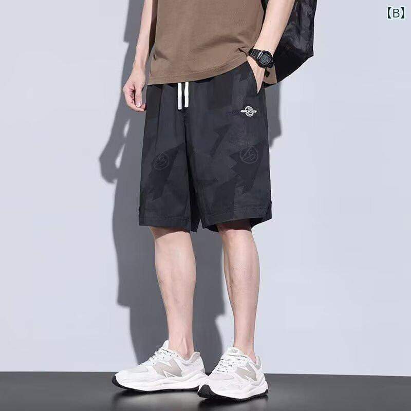 ハーフパンツ メンズ 迷彩柄 薄手 接触冷感 通気性 ワークパンツ ストレートパンツ...