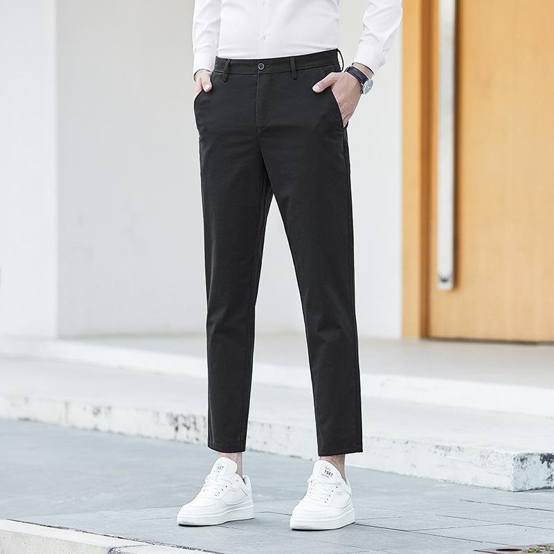 パンツ メンズ 9分丈パンツ カジュアルパンツ スリム ストレッチ 伸縮性 薄手 無地 黒 グレー カーキ 男性用 普段使い ビジネス オフィス・スタイル: ビジネス・パンツ型: ストレート・パンツ丈: クロップド・ウエスト: ミドルウエスト・ベルト: 無し・・柄: 無地・対象: 若者・素材: 綿97.4%.スパンデックス2.6%・主な素材: 綿・適用場面: 仕事・裾: テーパード・ストレッチ: 中・色: ブラック.グレー.カーキ・サイズ: 29.30.31.32.33.34.36・対象年齢: 成人・対象性別: 男性・製品カテゴリ: カジュアルパンツ