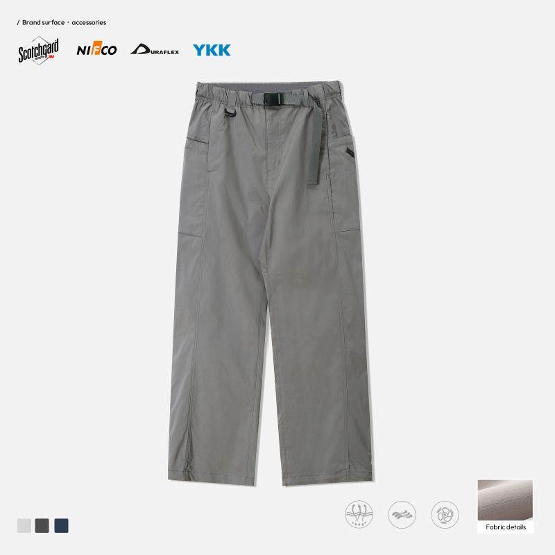 パンツ 男性用 吸湿速乾 チェック柄 ストレート ドローストリング ワークパンツ アウトドア カジュアル 春 スポーティ グレー 紺色 白(4.0)