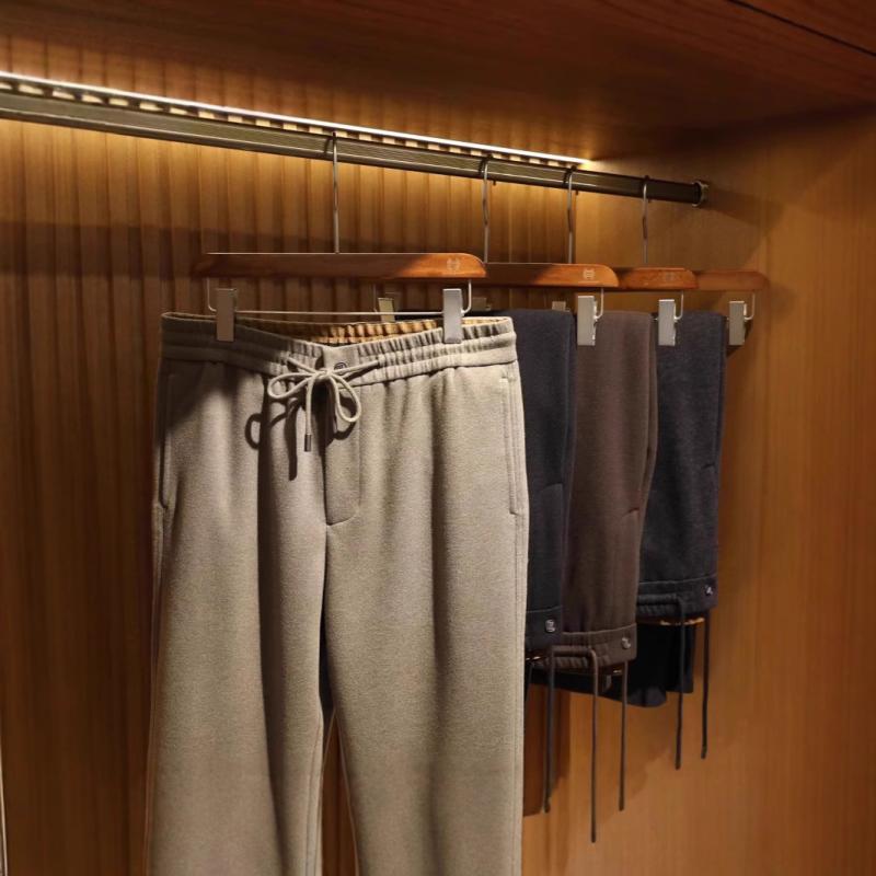 パンツ 男性用 アウトドア 厚手 ビジネス カジュアル ズボン ウールライク調 スト...
