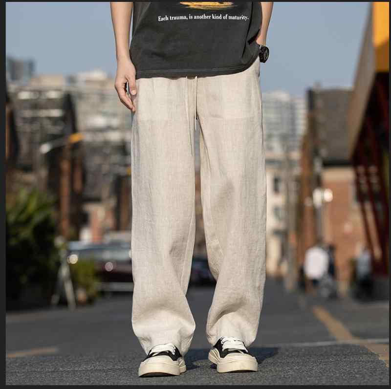 パンツ メンズ 男性用 中国風 リネン イージー ワイド ストレート 薄手 麻 リラックス 春夏 ルームウェア・風・パンツのタイプ: ルーズ・パンツ丈: フルレングス・ウエスト: ミドルウエスト・フロント: ひも・・対象: ・生地名: リネン・メイン生地組成: 亜麻・メイン生地組成含有量: ・利用シーン: デイリー・裾のスタイル: ストレート・加工: アイロン不要・ストレッチ: なし・生地: 麻・色: 麻色.白.黒.ダークブルー・サイズ: M.L.XL.2XL.3XL.4XL.5XL・対象年齢: 大人・対象性別: メンズ・製品カテゴリ: カジュアルパンツ